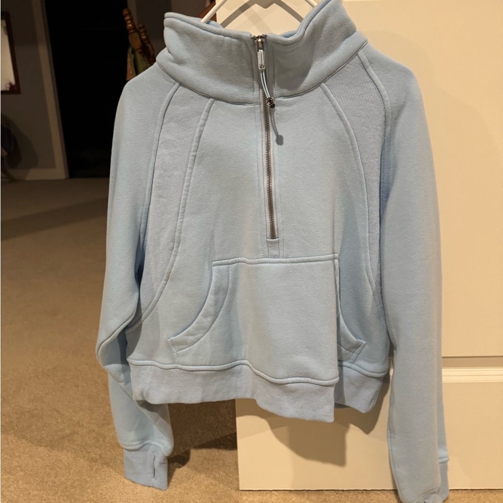 Light Blue Half-Zip Pullover